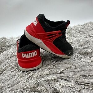 Puma Pacer‎ Future Sneakers Toddler Running Shoes Black Red Athletic 5C